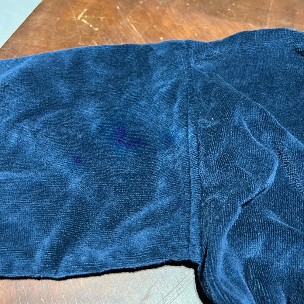 Puritan Mens Navy Blue Corduroy Robe 100% Cotton One Size Fits Most Belt V3330